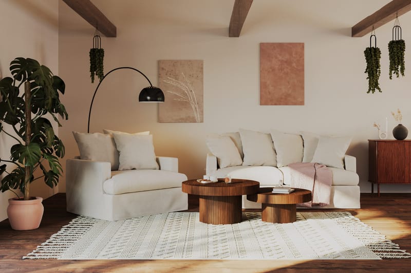 Kopparbo Soffbord 75 cm Runt Valnöt - Mörkbrunt valnötsträ - Möbler - Bord & matgrupp - Soffbord