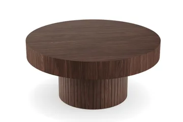 Kopparbo Soffbord 75 cm Runt Valnöt - Mörkbrunt valnötsträ - Möbler - Bord & matgrupp - Soffbord