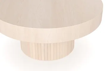 Kopparbo Soffbord 75 cm Runt Vitlaserad Ek - Ljust vitlaserat ekträ - Möbler - Bord & matgrupp - Soffbord