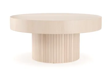 Kopparbo Soffbord 75 cm Runt Vitlaserad Ek - Ljust vitlaserat ekträ - Möbler - Bord & matgrupp - Soffbord