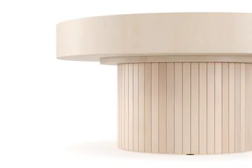 Kopparbo Soffbord 75 cm Runt Vitlaserad Ek - Ljust vitlaserat ekträ - Möbler - Bord & matgrupp - Soffbord