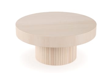 Kopparbo Soffbord 75 cm Runt Vitlaserad Ek - Ljust vitlaserat ekträ - Möbler - Bord & matgrupp - Soffbord