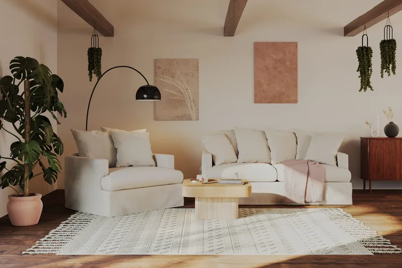 Kopparbo Soffbord 80 cm - Ljust vitlaserat ekträ - Möbler - Bord & matgrupp - Soffbord