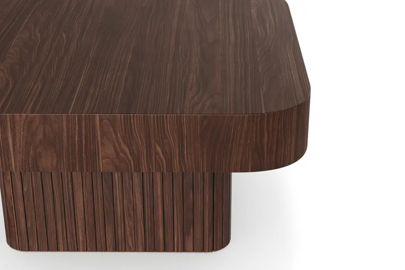 Kopparbo soffbord 80 cm Valnöt - Mörkbrunt valnötsträ - Möbler - Bord & matgrupp - Soffbord