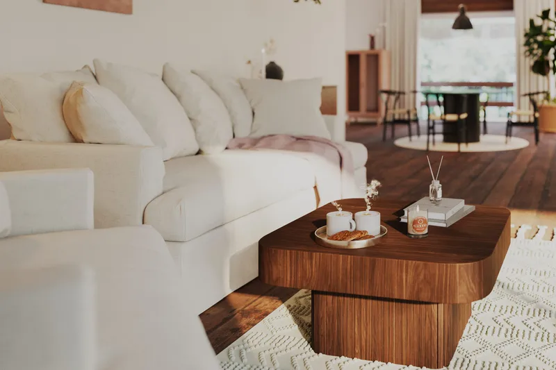 Kopparbo soffbord 80 cm Valnöt - Mörkbrunt valnötsträ - Möbler - Bord & matgrupp - Soffbord