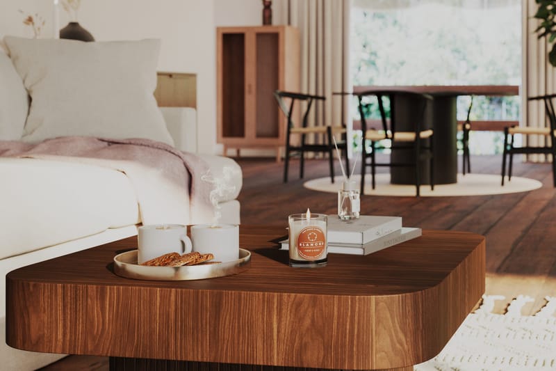 Kopparbo soffbord 80 cm Valnöt - Mörkbrunt valnötsträ - Möbler - Bord & matgrupp - Soffbord