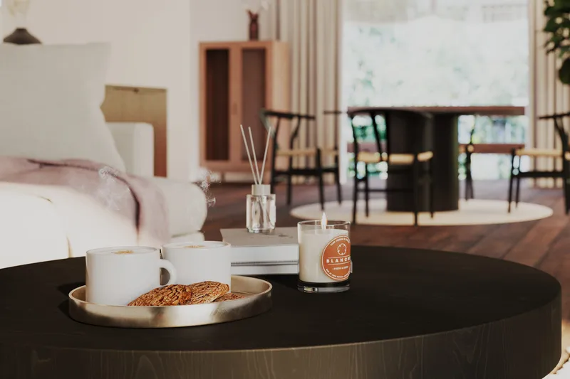 Kopparbo Soffbord 90 cm Runt Svart - Svart trä - Möbler - Bord & matgrupp - Soffbord