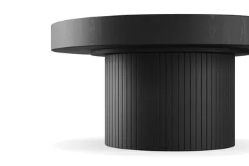 Kopparbo Soffbord 90 cm Runt Svart - Svart trä - Möbler - Bord & matgrupp - Soffbord