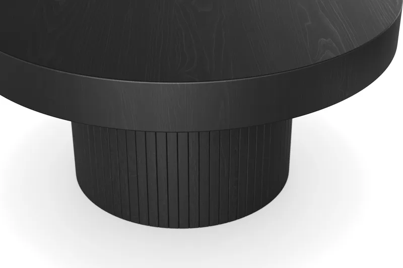 Kopparbo Soffbord 90 cm Runt Svart - Svartlaserad ek - Möbler - Bord & matgrupp - Soffbord