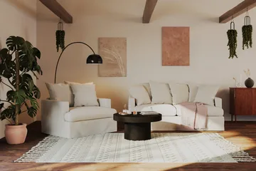Kopparbo Soffbord 90 cm Runt Svart - Svartlaserad ek - Möbler - Bord & matgrupp - Soffbord