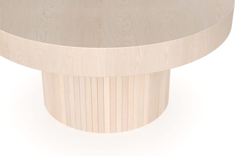 Kopparbo Soffbord 90 cm Runt Vitlaserad Ek - Ljust vitlaserat ekträ - Möbler - Bord & matgrupp - Soffbord