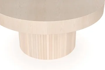 Kopparbo Soffbord 90 cm Runt Vitlaserad Ek - Ljust vitlaserat ekträ - Möbler - Bord & matgrupp - Soffbord