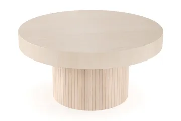 Kopparbo Soffbord 90 cm Runt Vitlaserad Ek - Ljust vitlaserat ekträ - Möbler - Bord & matgrupp - Soffbord