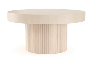 Kopparbo Soffbord 90 cm Runt Vitlaserad Ek - Ljust vitlaserat ekträ - Möbler - Bord & matgrupp - Soffbord