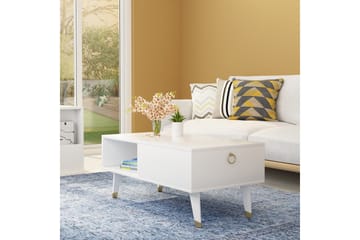 Koruco Soffbord 90x42,4x90 cm - Vit - Möbler - Bord & matgrupp - Soffbord