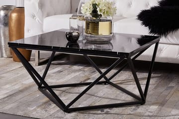 Kubsch Kaffebord Marmormönster - Svart - Möbler - Bord & matgrupp - Soffbord