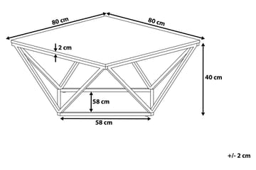 Kubsch Kaffebord Marmormönster - Svart - Möbler - Bord & matgrupp - Soffbord