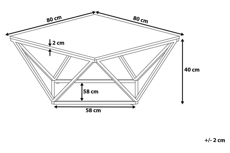Kubsch Kaffebord Marmormönster - Svart - Möbler - Bord & matgrupp - Soffbord