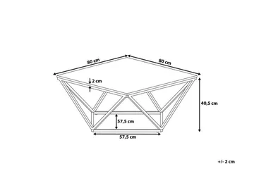 Kubsch Soffbord Svart Marmormönster - Svart - Möbler - Bord & matgrupp - Soffbord