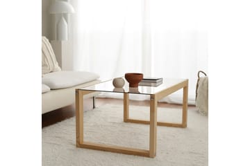 Kuselov Soffbord 85 cm - Ljus Natur/Glas - Möbler - Bord & matgrupp - Soffbord