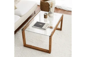 Kuselov Soffbord 85 cm - Natur/Glas - Möbler - Bord & matgrupp - Soffbord