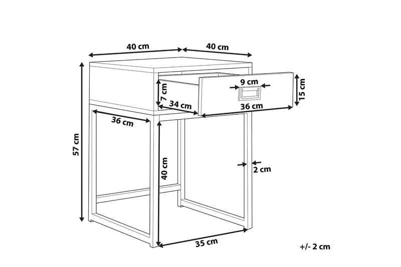 Largona Soffbord 40 cm - Vit - Möbler - Bord & matgrupp - Soffbord