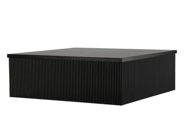 Lenox Kvadratiskt Soffbord 90 cm i Trä med Räfflad Sarg - Svart - Möbler - Bord & matgrupp - Soffbord