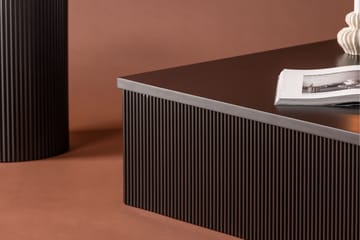 Lenox Kvadratiskt Soffbord 90 cm i Trä med Räfflad Sarg - Svart - Möbler - Bord & matgrupp - Soffbord