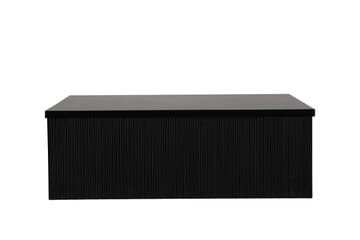 Lenox Kvadratiskt Soffbord 90 cm i Trä med Räfflad Sarg - Svart - Möbler - Bord & matgrupp - Soffbord
