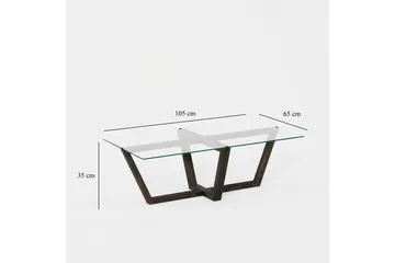 Liepene Soffbord 105x65 cm Svart - Hanah Home - Möbler - Bord & matgrupp - Soffbord