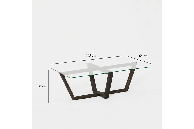 Liepene Soffbord 105x65 cm Svart - Hanah Home - Möbler - Bord & matgrupp - Soffbord