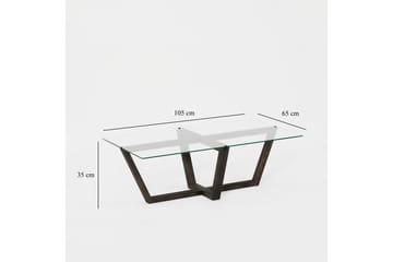 Soffbord Liepene 105x65 cm Svart - Hanah Home - Möbler - Bord & matgrupp - Soffbord