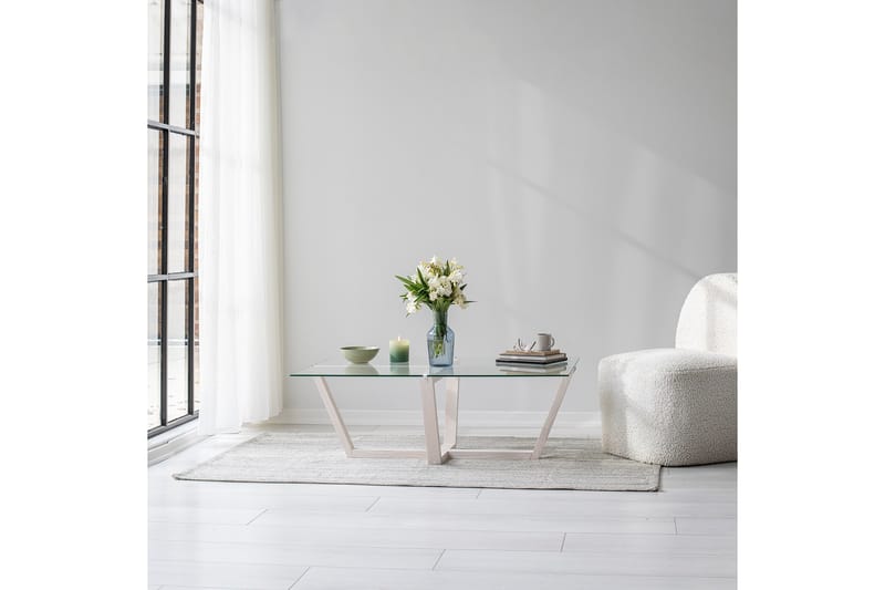 Soffbord Liepene 105x65 cm Vit - Hanah Home - Möbler - Bord & matgrupp - Soffbord