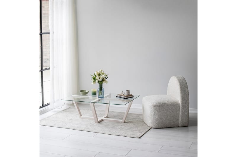 Soffbord Liepene 105x65 cm Vit - Hanah Home - Möbler - Bord & matgrupp - Soffbord