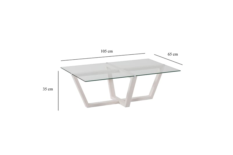 Soffbord Liepene 105x65 cm Vit - Hanah Home - Möbler - Bord & matgrupp - Soffbord