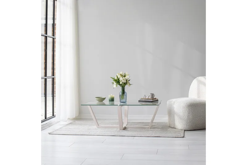 Liepene Soffbord 105x65 cm Vit - Hanah Home - Möbler - Bord & matgrupp - Soffbord