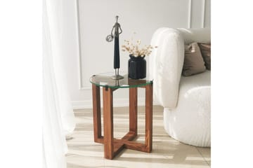 Liepene Satsbord 50x40x50 cm Runt - Brun - Möbler - Bord & matgrupp - Soffbord