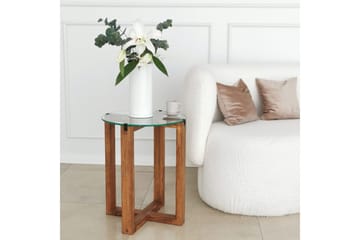 Liepene Satsbord 50x40x50 cm Runt - Brun - Möbler - Bord & matgrupp - Soffbord