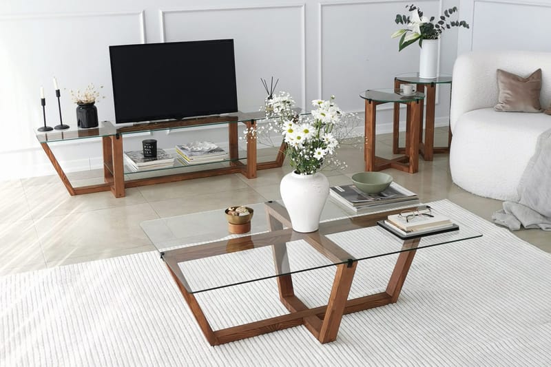 Liepene Soffbord 105x35x105 cm - Brun - Möbler - Bord & matgrupp - Soffbord - Soffbord med förvaring