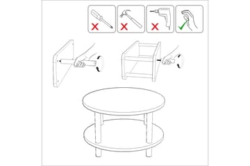 Lofita Soffbord 70x43,7x70 cm Runt - Grön - Möbler - Bord & matgrupp - Soffbord