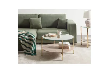 Soffbord Lovell Guld/ljust trä - Guld/ljust trä - Möbler - Bord & matgrupp - Soffbord