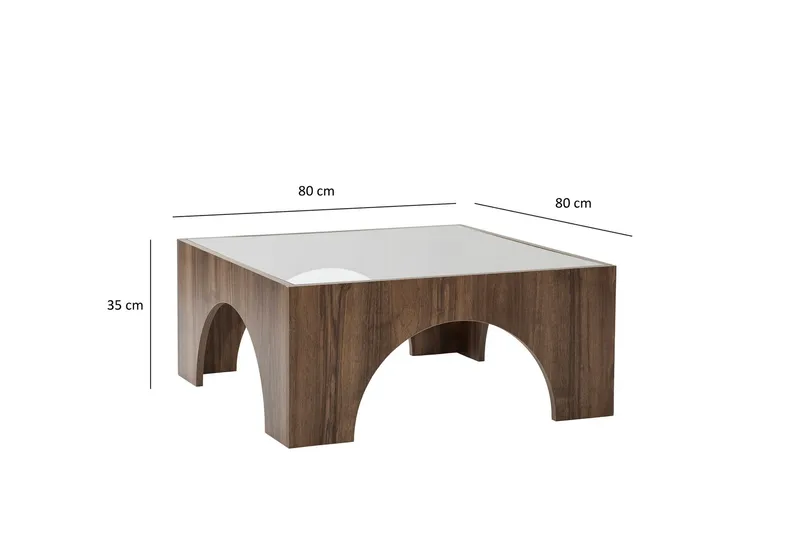 Lowan Soffbord 80 cm - Valnöt - Möbler - Bord & matgrupp - Soffbord