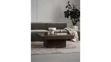 Soffbord Lunvik 100x100 cm - Brunlackat - Möbler - Bord & matgrupp - Soffbord