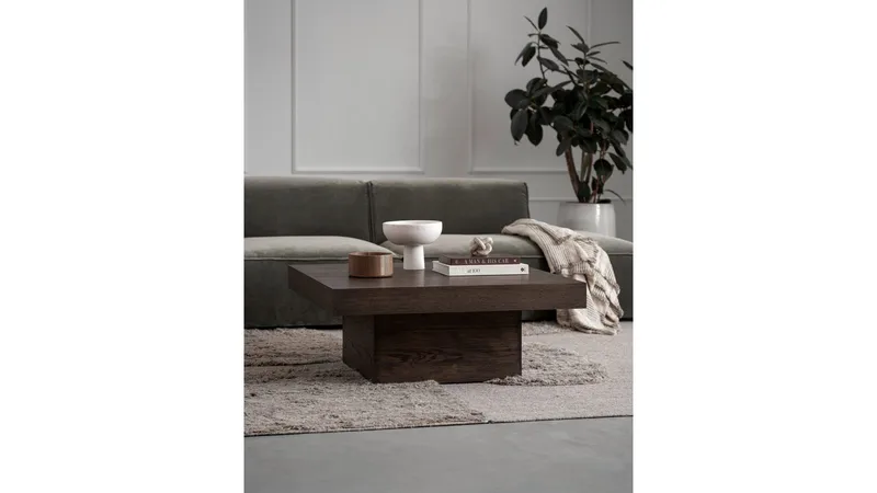 Soffbord Lunvik 100x100 cm - Brunlackat - Möbler - Bord & matgrupp - Soffbord