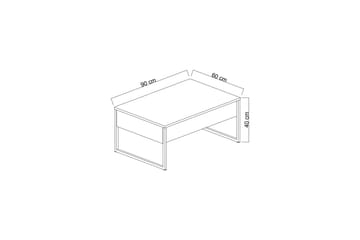 Soffbord Luxe 90 cm - Valnöt/Silver - Möbler - Bord & matgrupp - Soffbord
