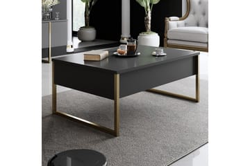 Soffbord Luxe 90x40 cm Svart/Guld - Hanah Home - Möbler - Bord & matgrupp - Soffbord