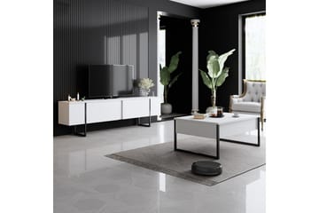 Luxe Soffbord 90x40 cm Vit/Svart - Hanah Home - Möbler - Bord & matgrupp - Soffbord