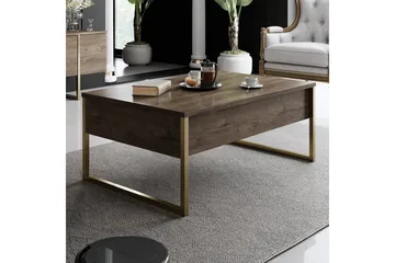 Luxe Soffbord 90x40 cm Brun/Guld - Hanah Home - Möbler - Bord & matgrupp - Soffbord
