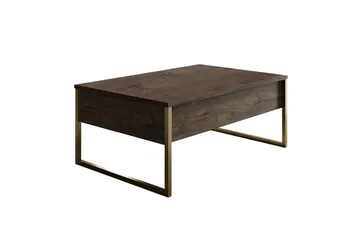 Luxe Soffbord 90x40 cm Brun/Guld - Hanah Home - Möbler - Bord & matgrupp - Soffbord