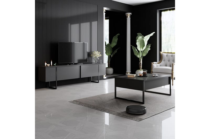 Luxe Soffbord 90x40 cm Svart - Hanah Home - Möbler - Bord & matgrupp - Soffbord